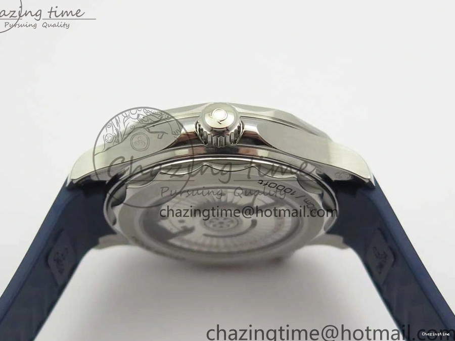 0321 Lightweight 2018 Seamaster Diver 300M VSF 1:1 Best Edition Blue Ceramic Blue Dial on Blue Rubber Strap A8800 V2 (Black Balance Wheel) 7961